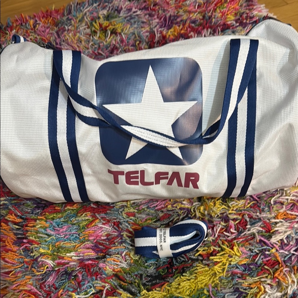 Limited Edition Telfar x Converse White & Blue Duffel Bag